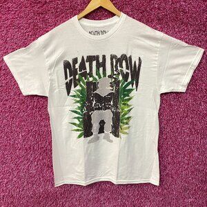 Death Row Records Puffy Electric Chair Inmate Logo Rap Tee Large